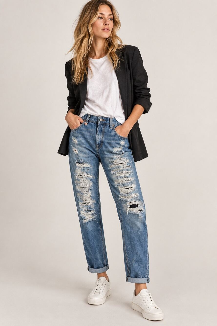 BLANKNYC The Galaxy Distressed Straight Leg Jeans – Size 26
